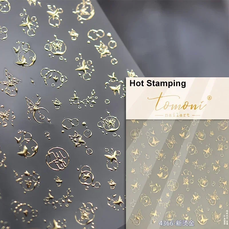 Jelly Butterfly Rhinestone Crystal 5D Nail Art Sticker