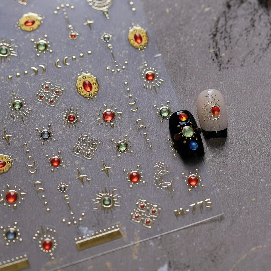 Gorgeous Gemstone Luxury 5D Nail Art Stickers