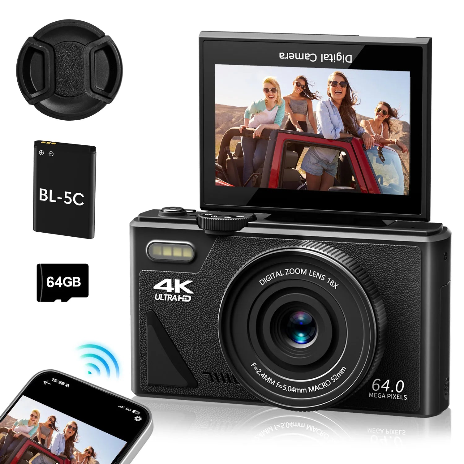 4K Digital Camera Vlogging Camera