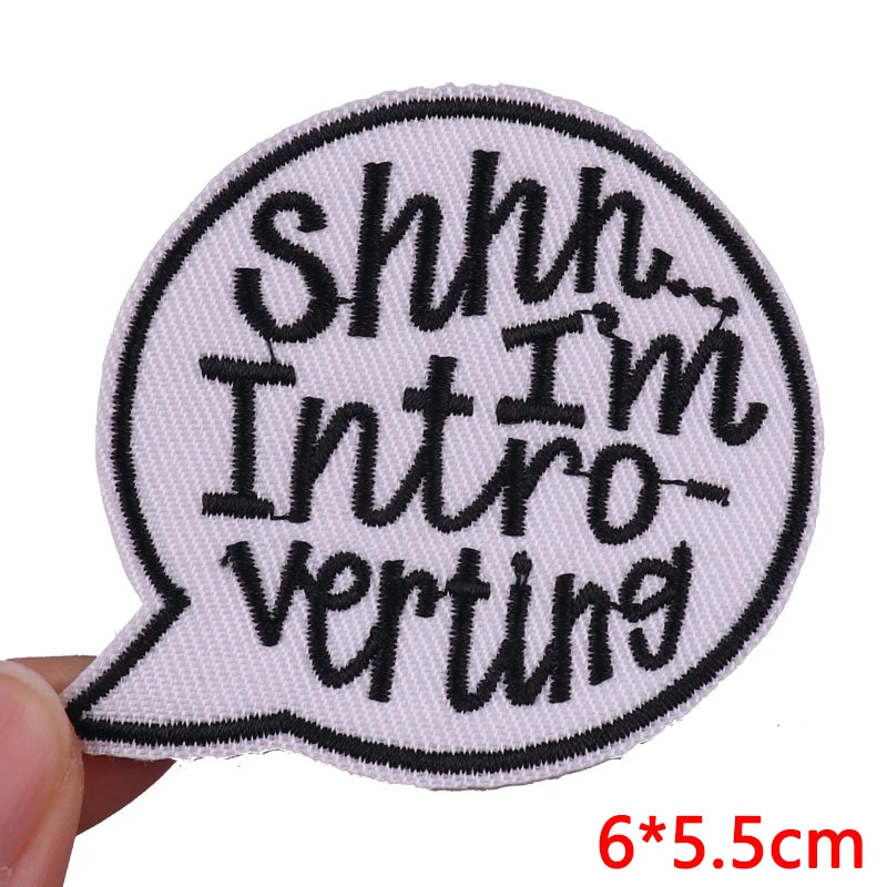 Personality Slogan Embroidered Patches