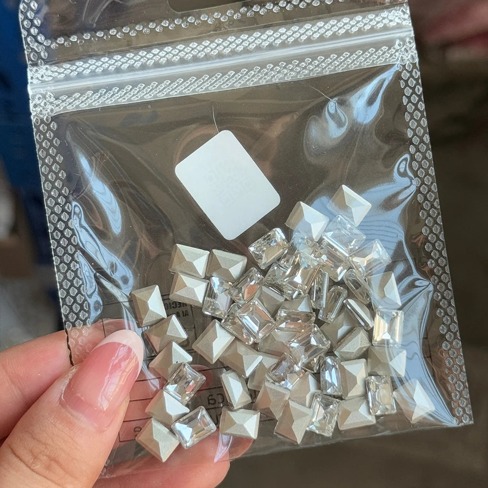 50pcs Dazzling Zircon Nail Art Rhinestone Mini 1-4mm Mixed-shape