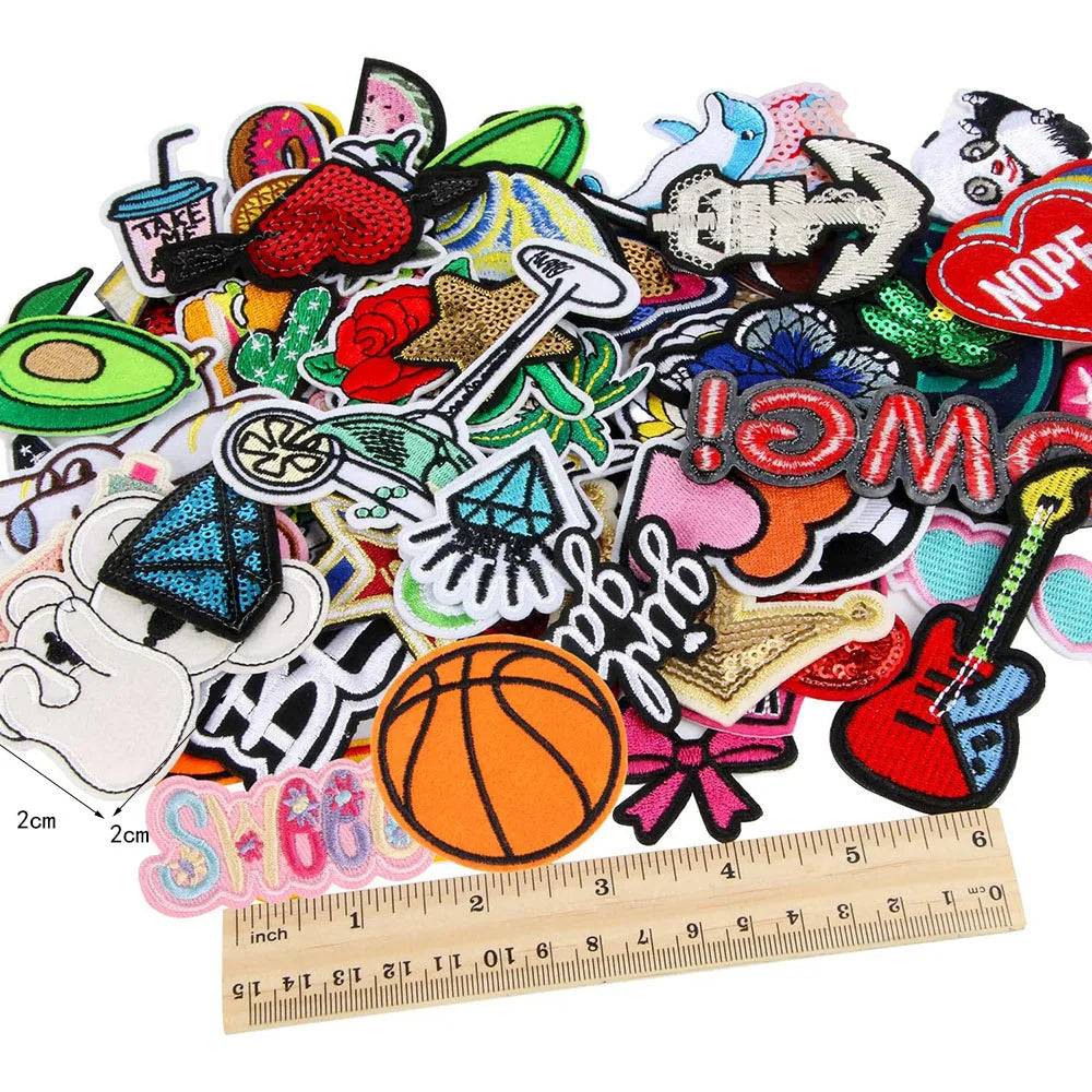 30Pc Sunny Embroidery Iron On Patches