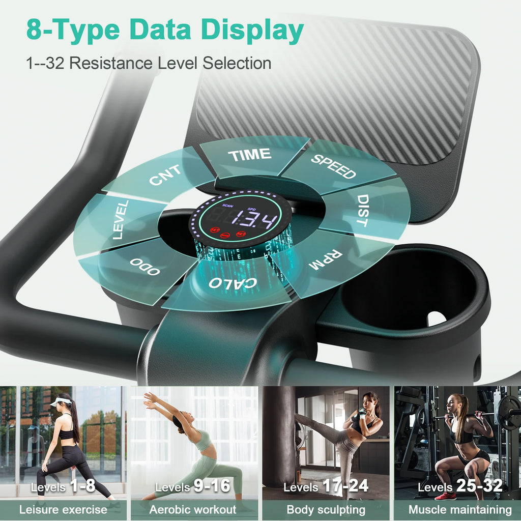 32-Level Magnetic Resistance Stationary Bikes