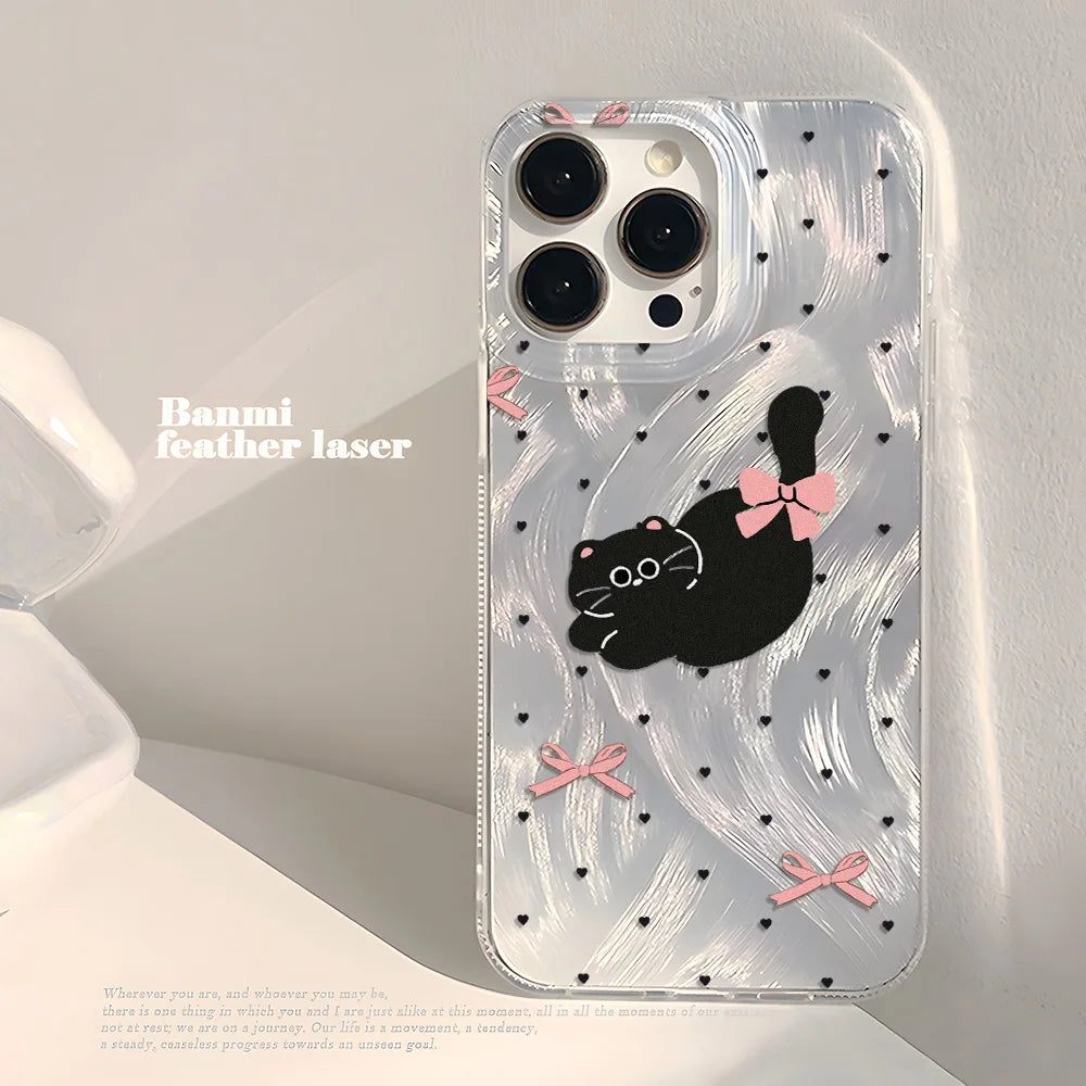 Cute Black Cat Phone Case