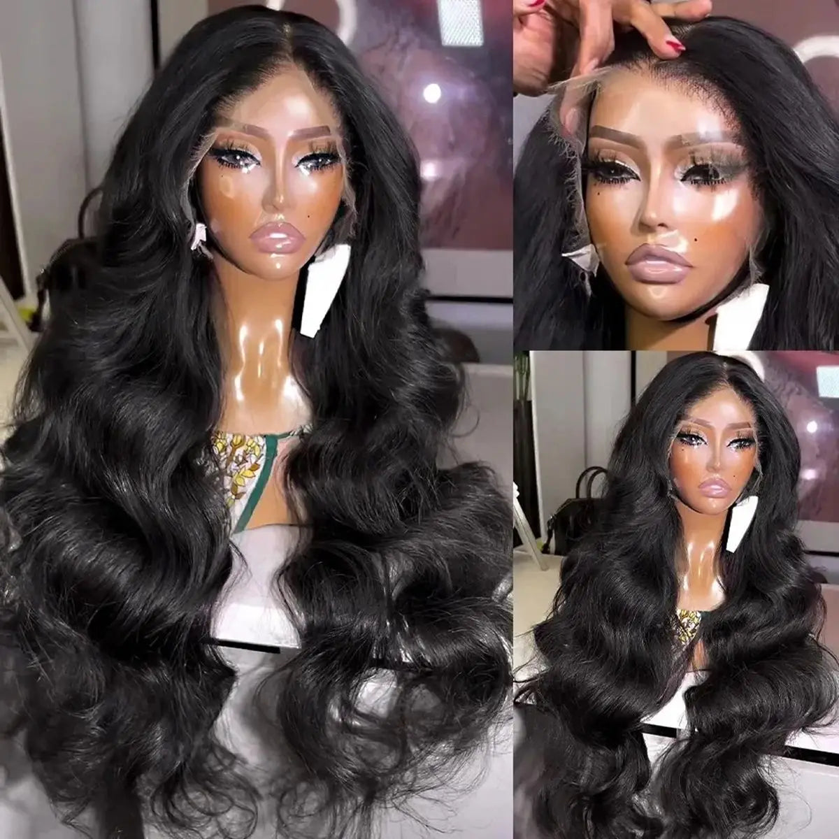 Loose Wave Black Synthetic Soft 13X4 HD Lace Frontal Wig