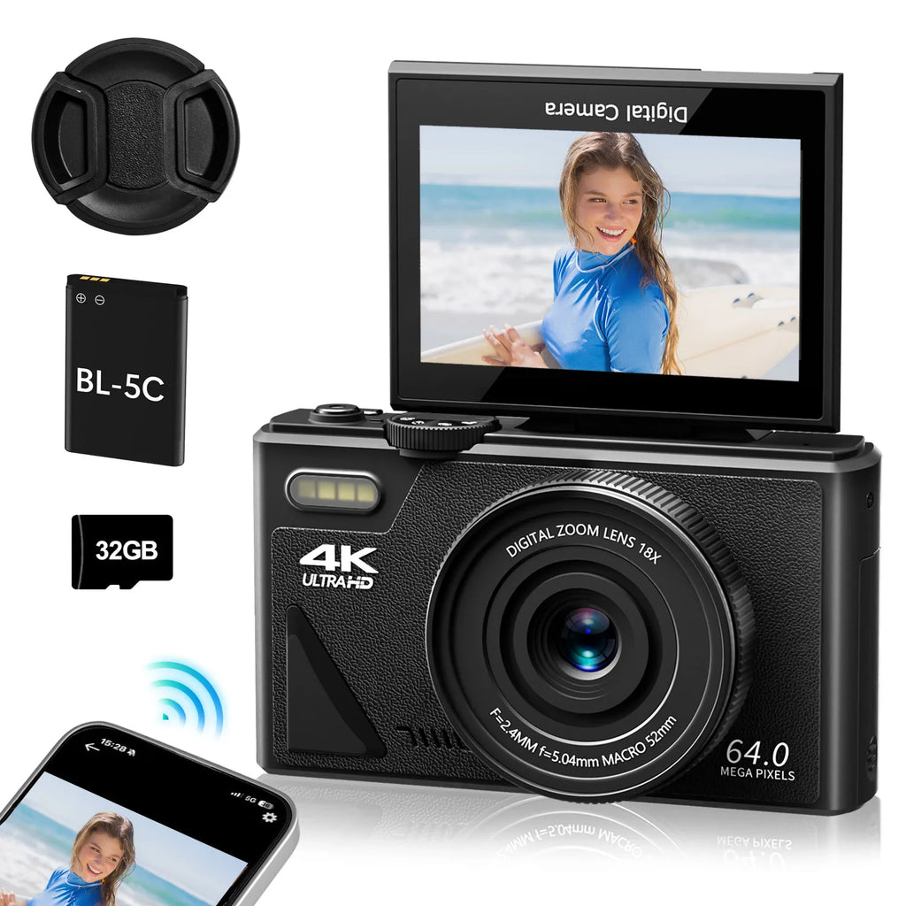4K Digital Camera Vlogging Camera