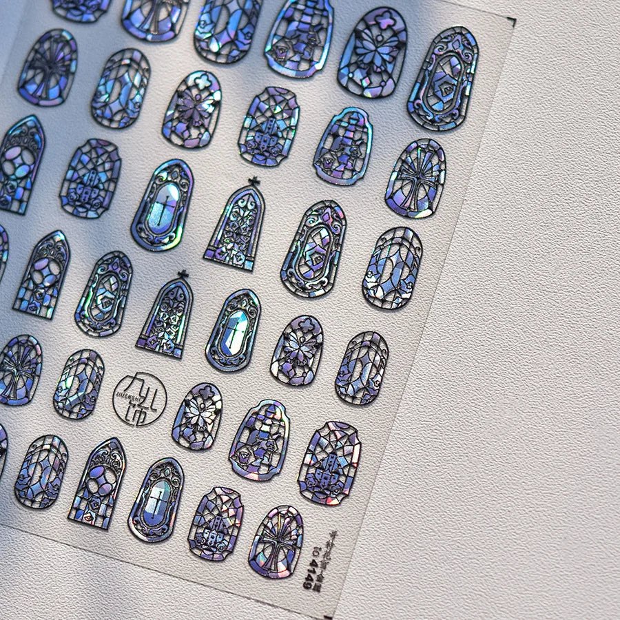 Vintage Clocks 5D Nail Art Stickers Abstract Prints