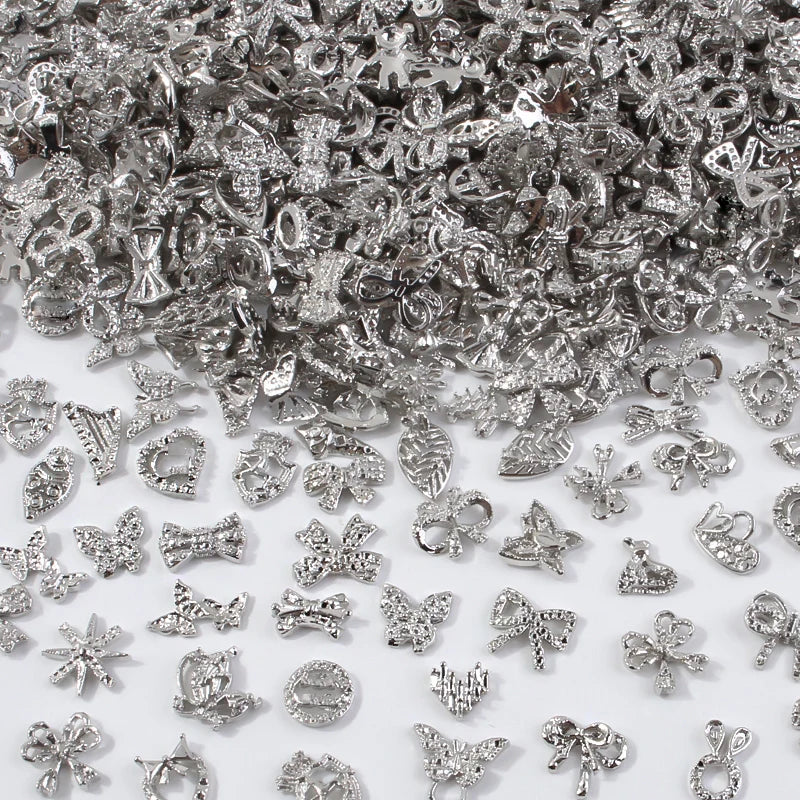 50Pcs 3D Mixed Random Luxury Nail Charms