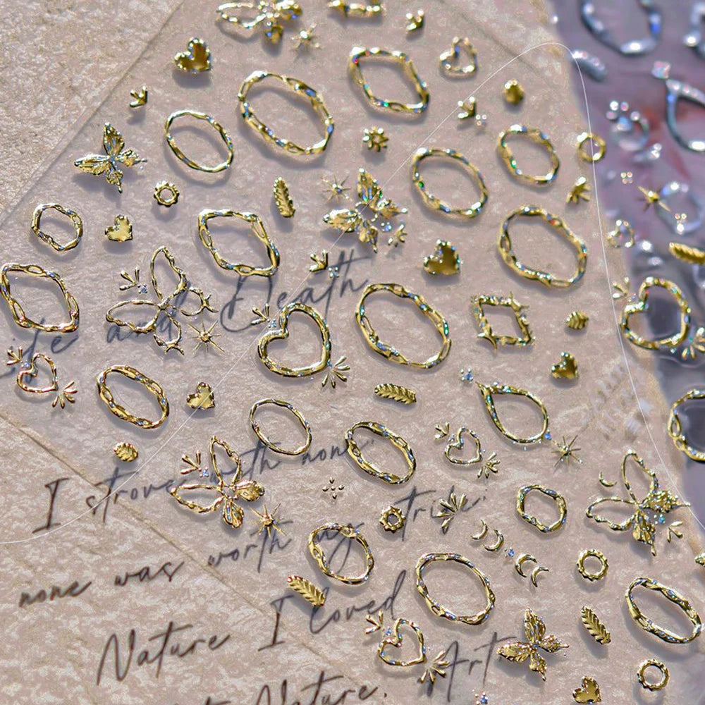 5D Nail Art Sticker Self Adhesive Decoration Manicure Decals