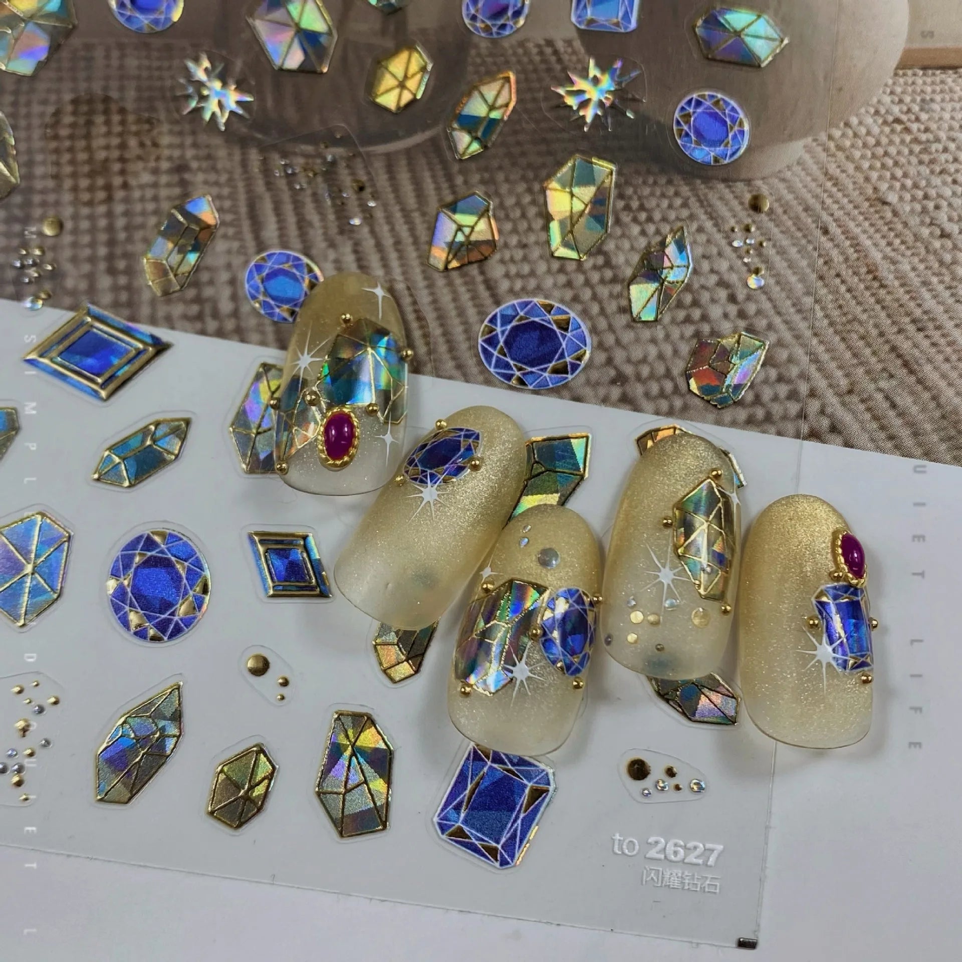 Gorgeous Gemstone Luxury 5D Nail Art Stickers