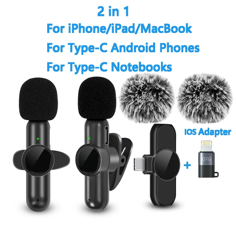 2.4G Wireless Lavalier Noise Cancelling Microphone