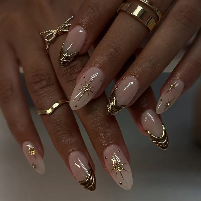 24Pcs Short Almond Nails