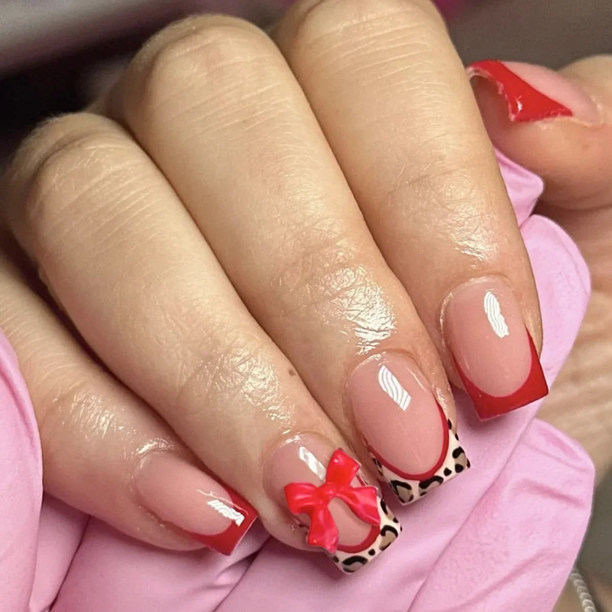 24pcs Press on Nails Short