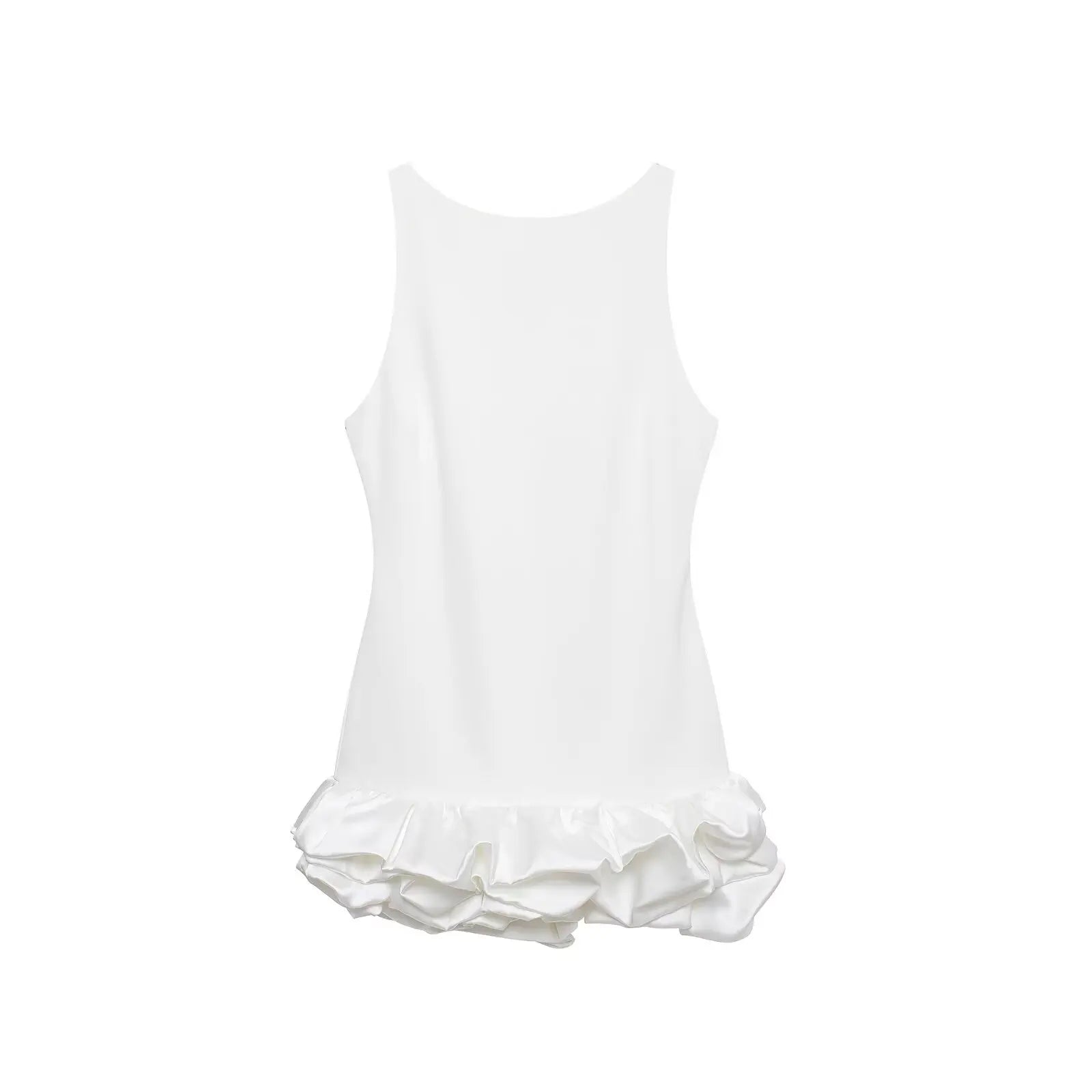 Flower Bud Tiered Mini Dress