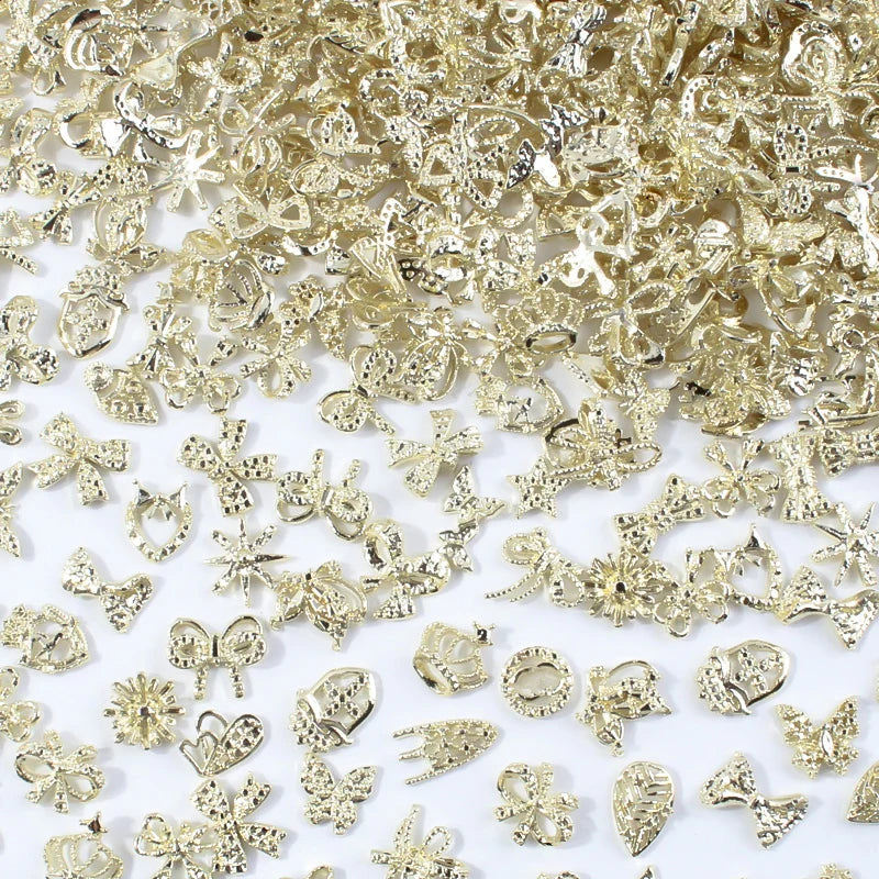 50Pcs 3D Mixed Random Luxury Nail Charms