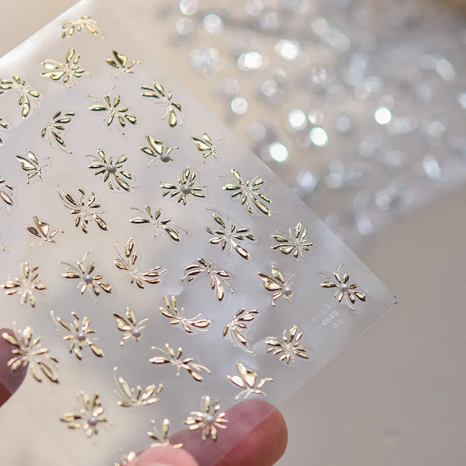 Jelly Butterfly Rhinestone Crystal 5D Nail Art Sticker