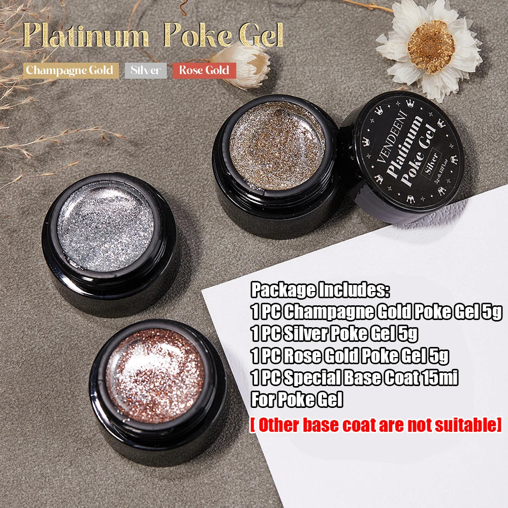 Vendeeni 12 Colors Poke Poke Gel Nail Polish