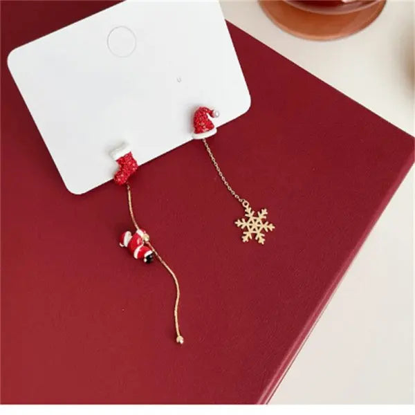 Merry Christmas Velvet Dangle Earrings