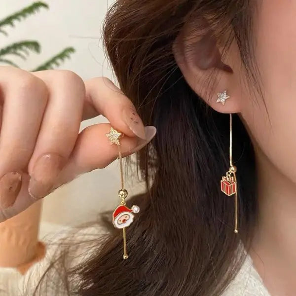 Merry Christmas Velvet Dangle Earrings