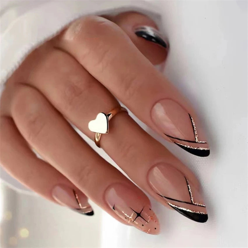 24P/Set Medium-length Almond Press on Nails
