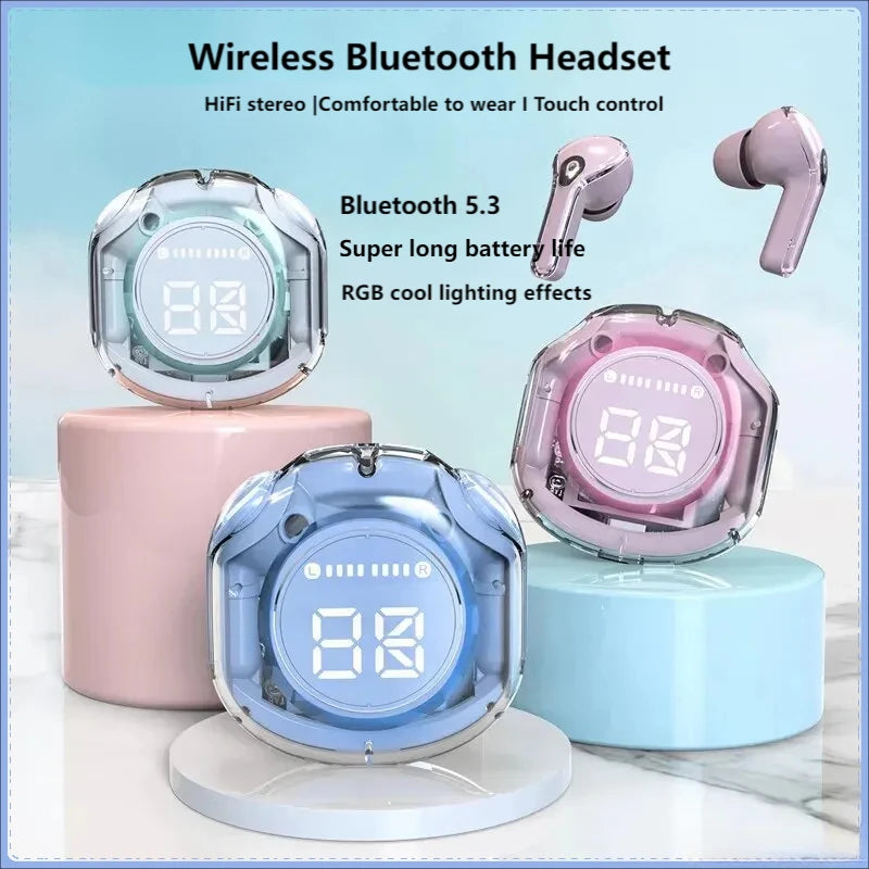 T8 Pro TWS Headphones 5.3 Wireless Earphones Bluetooth Headset Noise Cancelling