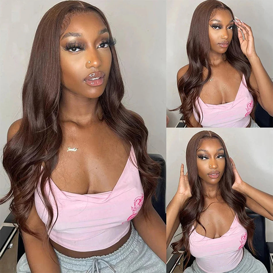 Chocolate Brown Frontal body wave Wig