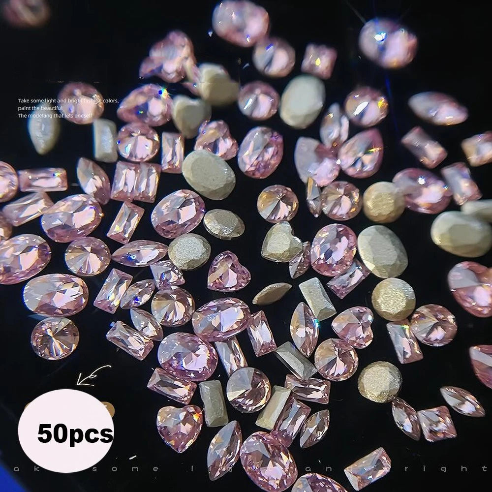 50Pcs Random Mix luxury nail charm