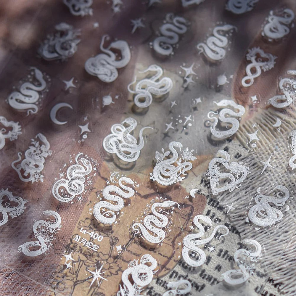 Vintage Clocks 5D Nail Art Stickers Abstract Prints