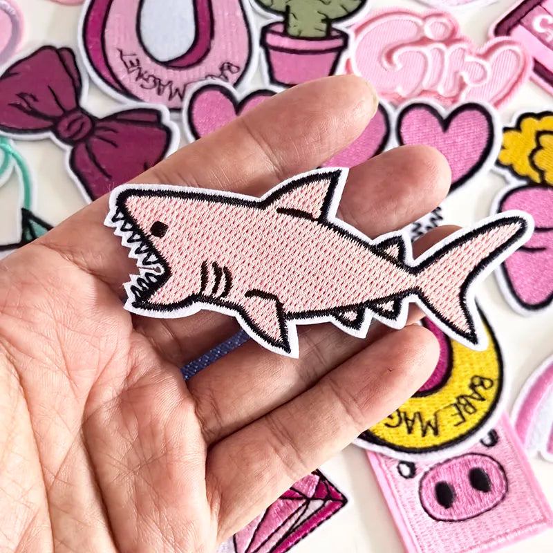 20Pcs/lot Pink Red Multiple Styles Patches