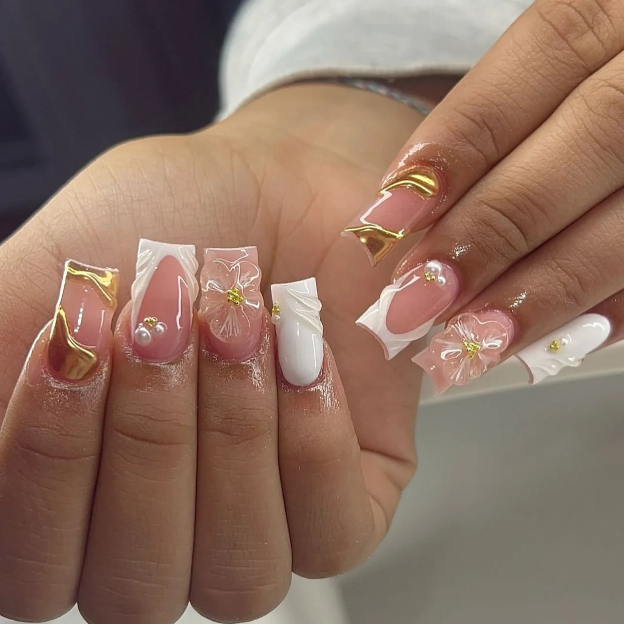 24pcs Press on Nails Short