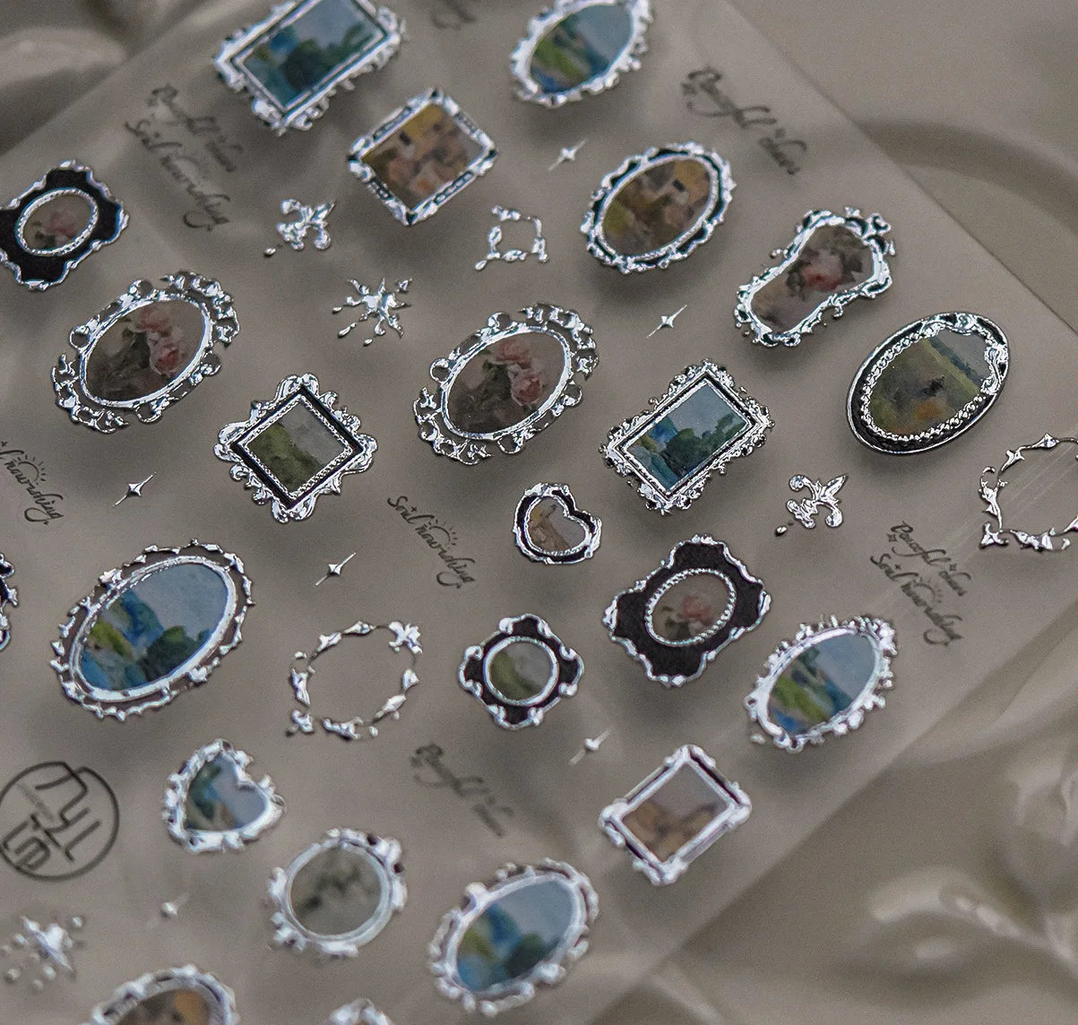 Vintage Clocks 5D Nail Art Stickers Abstract Prints