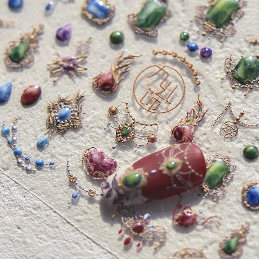 Gorgeous Gemstone Luxury 5D Nail Art Stickers