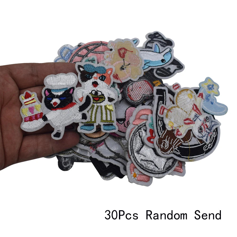 30Pc Sunny Embroidery Iron On Patches