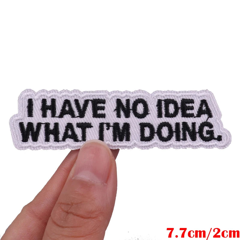 Personality Slogan Embroidered Patches