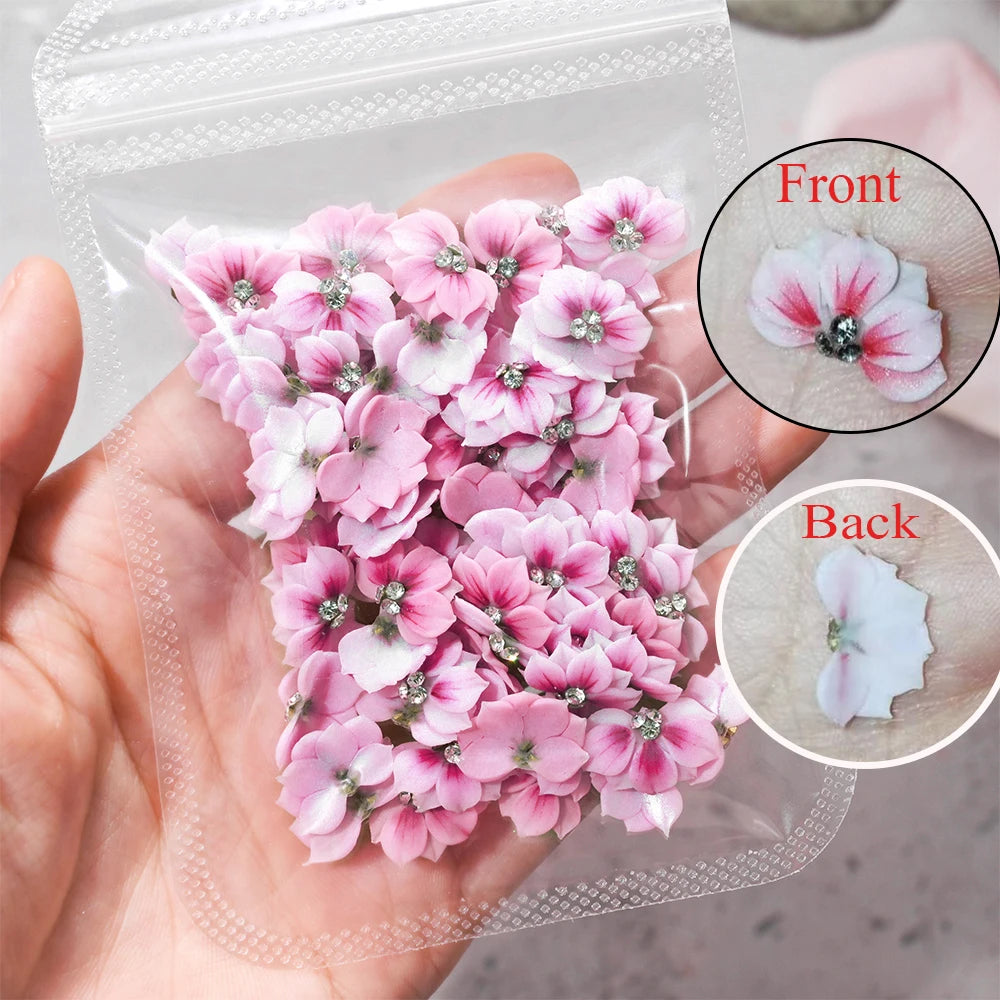 10/30PCS 3D Handmade Acrylic Carved Flower