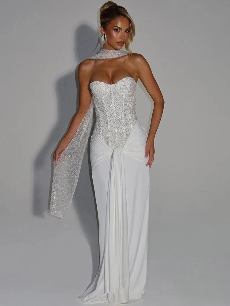 Sparkle Off-shoulder Dress