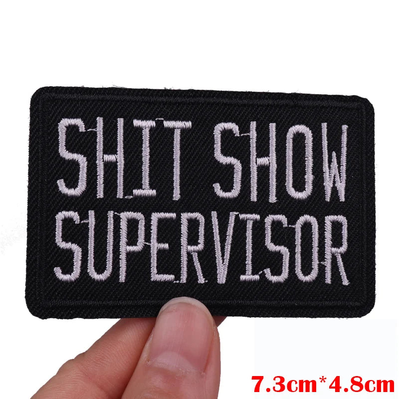 Personality Slogan Embroidered Patches