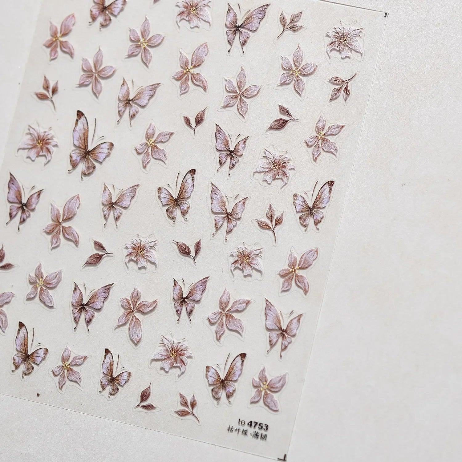 Jelly Butterfly Rhinestone Crystal 5D Nail Art Sticker