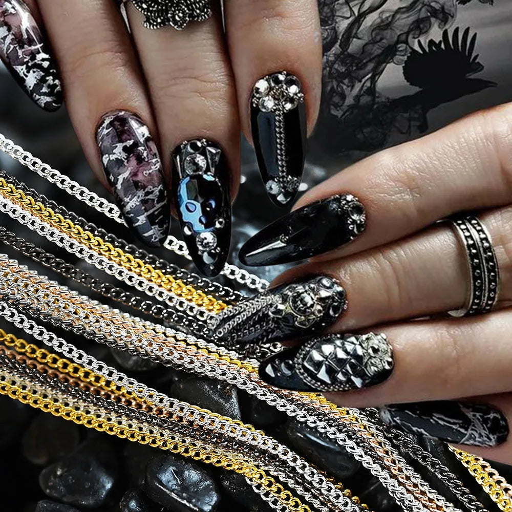 100CM Metal Chain Nail Art