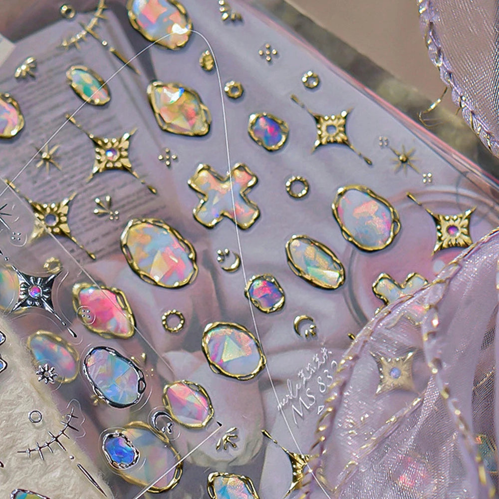 Gorgeous Gemstone Luxury 5D Nail Art Stickers