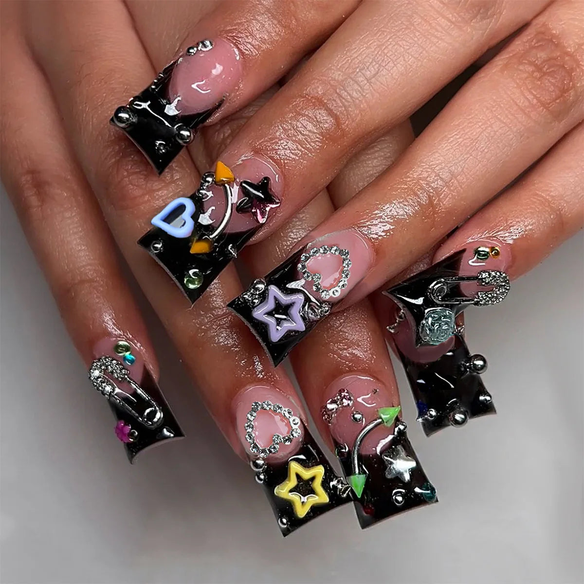 24pcs Press on Nails Short