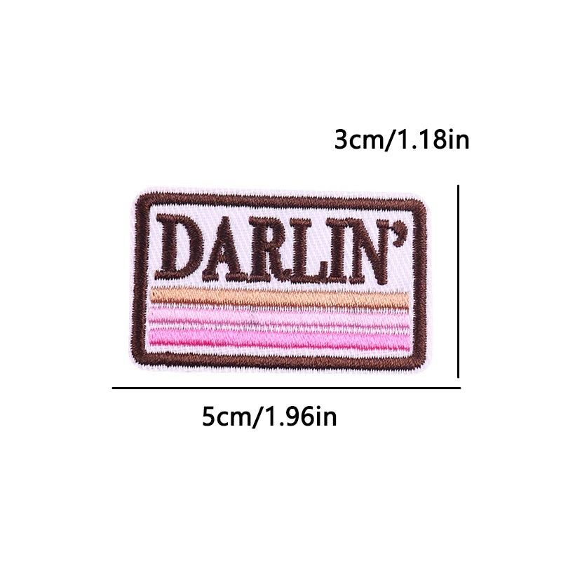 Personality Slogan Embroidered Patches