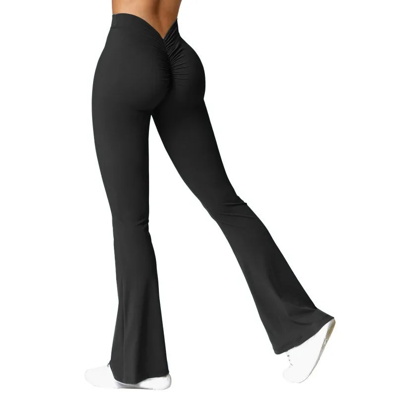 Sexy Yoga Flare Pants V-Cut Waist