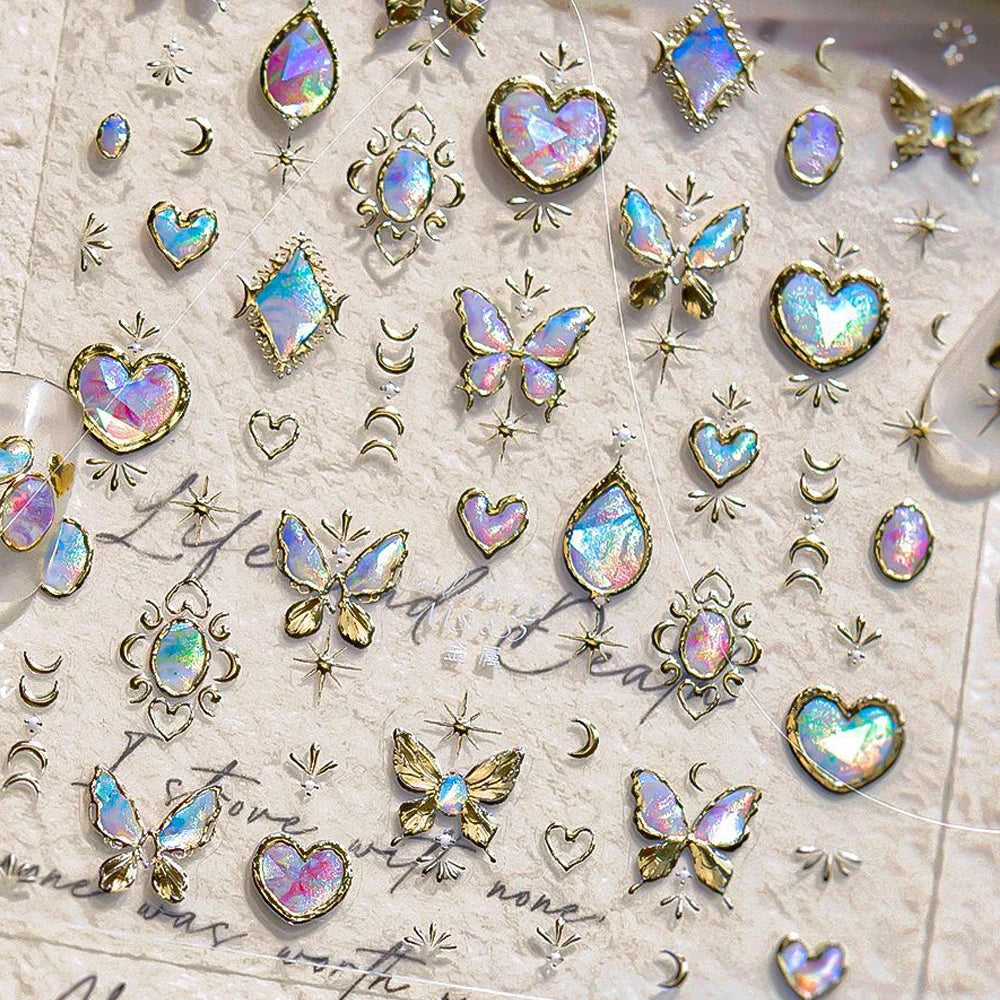 Gorgeous Gemstone Luxury 5D Nail Art Stickers