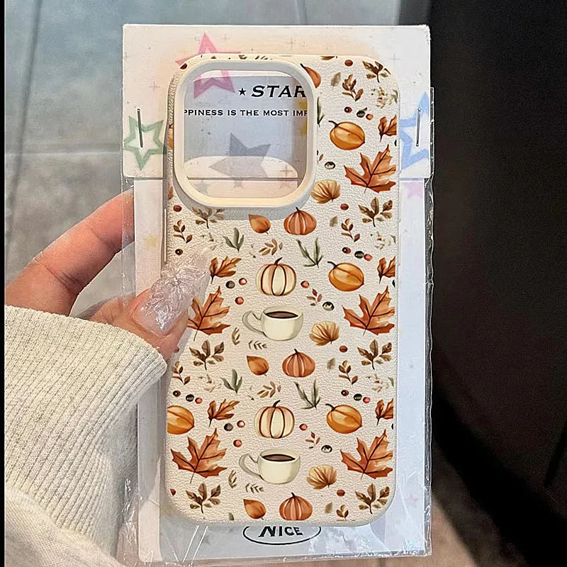 Autumn Pumpkin Coffee Phone Case