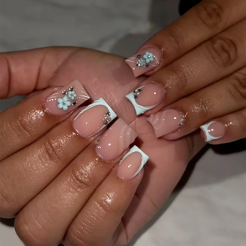 24pcs Press on Nails Short