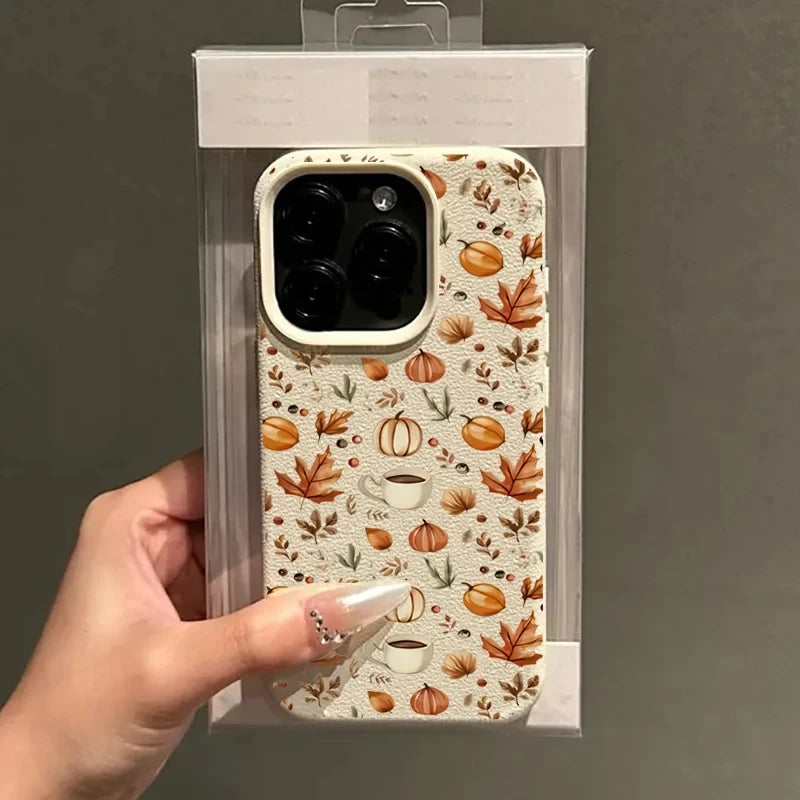 Autumn Pumpkin Coffee Phone Case