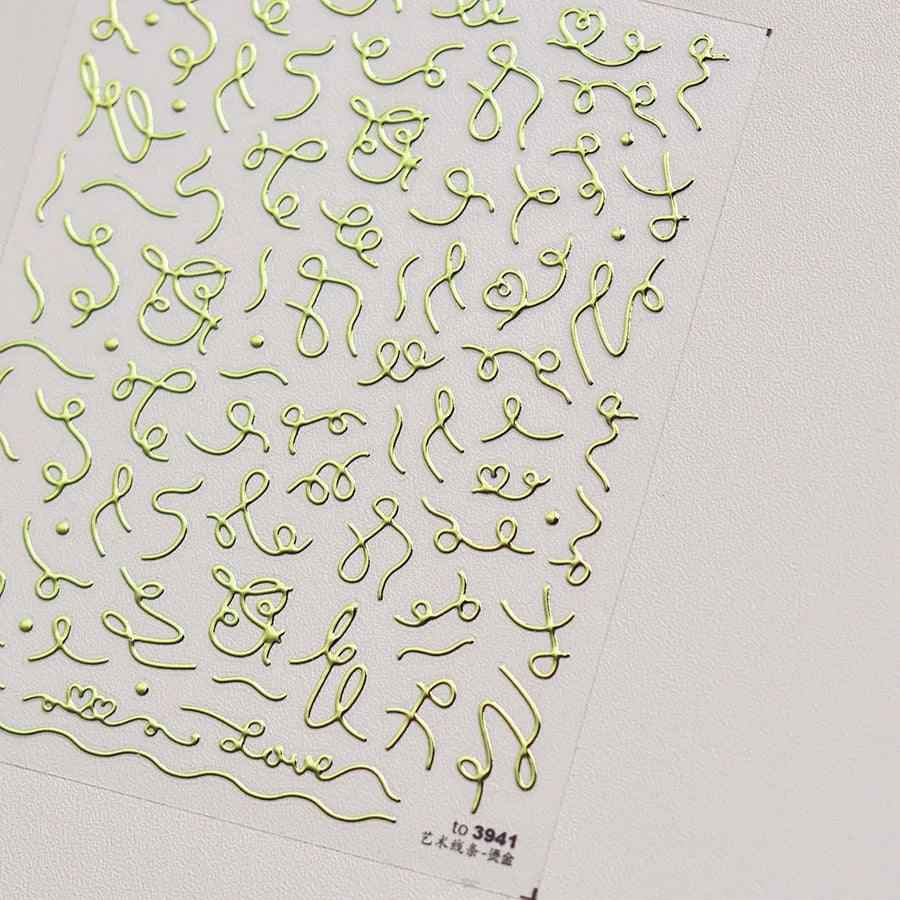 5D Nail Art Sticker Self Adhesive Decoration Manicure Decals