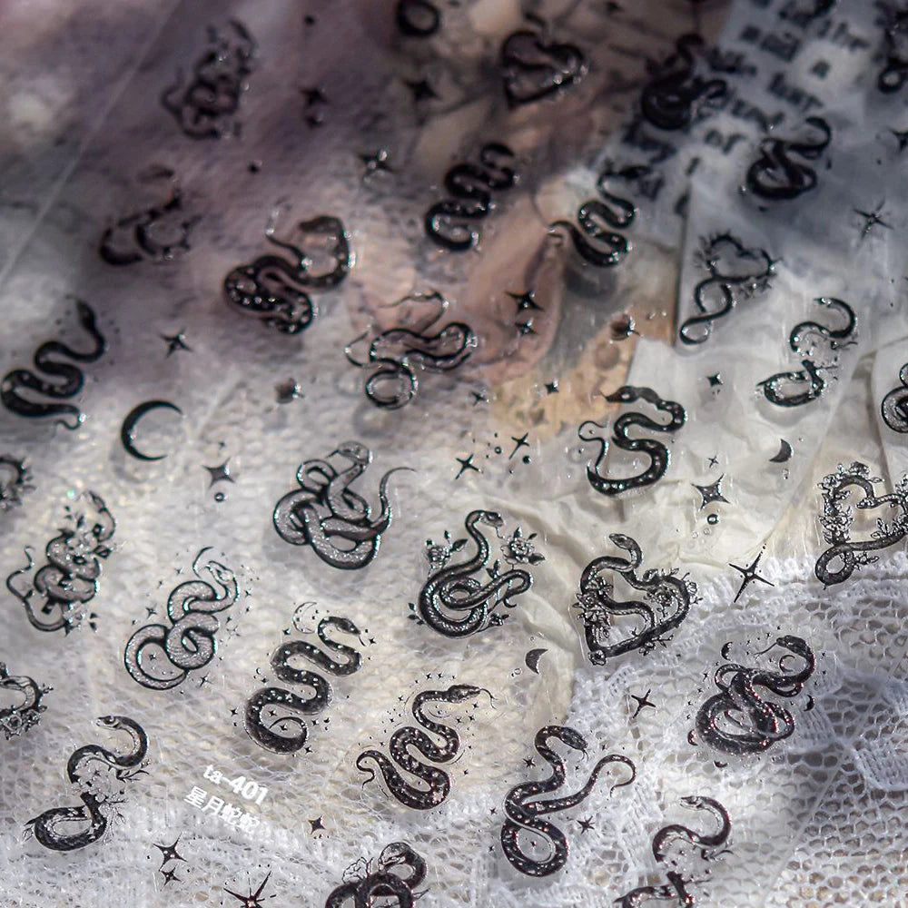 Vintage Clocks 5D Nail Art Stickers Abstract Prints