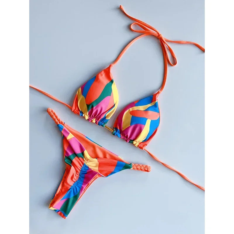 Swimwear Women Printed Bikini Set